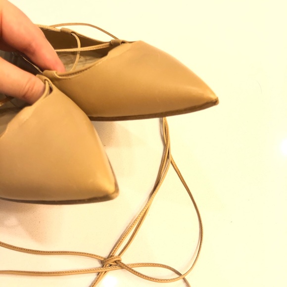 NEW Michael Kors Nude Tan Toffee KALLIE Lace Flat - Picture 8 of 11